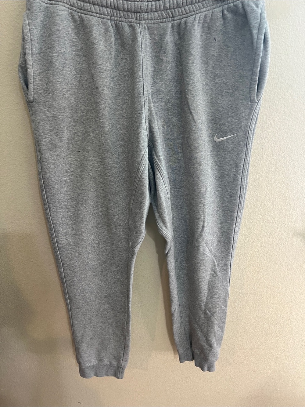 Nike Gray Men's Fleece Joggers with Swoosh